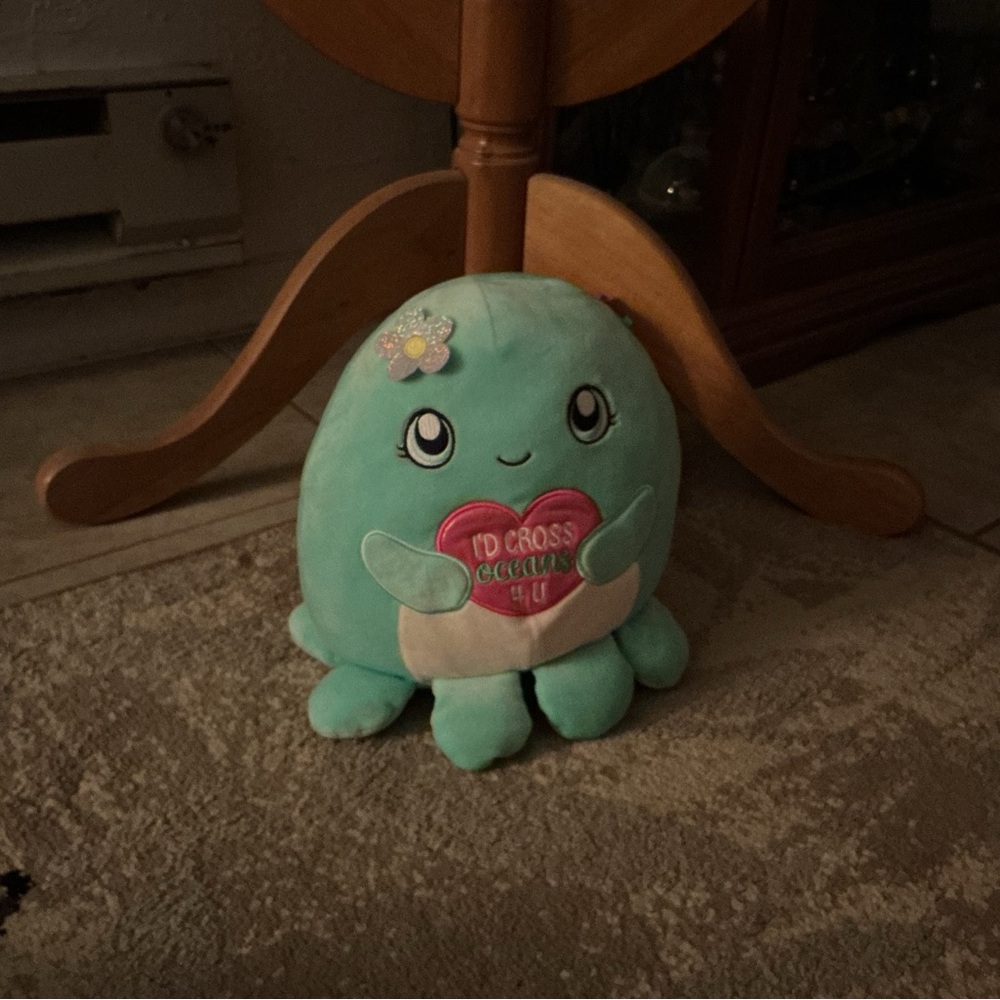 Cute Plush Octopus with Heart Squishmallow